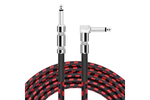 High Quality Bare Copper Musical Instrument Cable 6.35mm Braid Jack Instrument Electric Guitar Cables Audio Guitar Cable