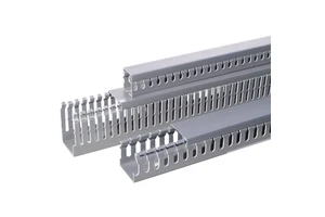 Customizable Size Quality Guarantee Grey Color Decorative Slotted PVC Fire Retardant Halogen Free Cable Trunking Wiring Ducting