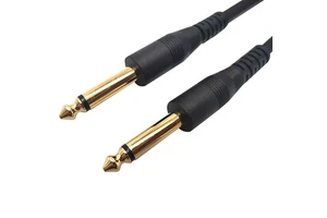 High End Cord for Guitar 6.35mm Mono Male to 6.35MM Jack Audio Cable Gold Plated Lead for Bass Amplifier Mixer Speakers