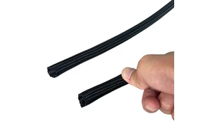 PET Polyester Expandable Braided Sleeving Wrap Cable Management Black Braided Cable Sleeve Automotive Industrial Wiring Protect