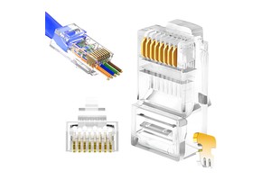 Factory Price Plug 8P8C RJ45 Connector Gold Contact Finish Shielded/Unshielded Cat5e Cat6 for Network Connection