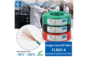 FLR6Y-A FEP Insulated High Temperature Resistant 200℃ 60V Single Core Automotive Wire for Vehicle Wiring Harness