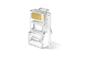 Factory 3prong 8p8c UTP Cat6 RJ45 Plug Male Gold Plated Ethernet Connector