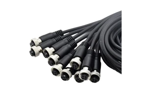 GX12 Female Cable Connector Contacts 4Pin Unshielded Moulded on the Cable IP68 4X0.15mm2 GX12 Waterproof Cable