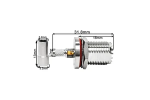 Factory PL239 UHF Female Jack Hembra Crimp Bulkhead Waterproof Rf Coaxial Rg58 VTR200 195 Rg223 Cable Rf Connector Converter