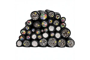 General Purpose IP67 Rated Low Voltage Drag Chain Cable 300V 0-26AWG Bare Copper Conductor TPE Insulation PVC Jacket High Flex