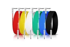 Factory OEM Audio Instrument Cable for Bass Electric Guitar 6.35mm Straight to Right Angle 1/4 Inch Electrical Guitar Cables