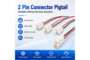 High Temperature Resistant 6.3mm Waterproof Shielded Connector Wire Harness for Auto Motorcycle Electrical Electronic Machine