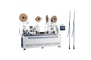 Fully Automatic Multifunctional Wire Harness Assembly Machine 5 Crimping Heads Stripping Length 0.5-8.0mm Front/Rear 22-16