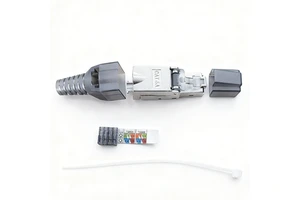 FTP Cat6A RJ45 Plug Toolless Modular Plug Connector for Cable Cat6a Sftp