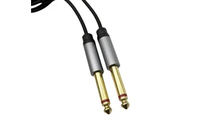 1/4 TS Cable Unbalanced Guitar Patch Cords Instrument Cable Male to Male with Zinc Alloy Housingn 6.35mm Cable