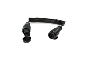 New Anka High Quality Black 13-pin Spiral Trailer Plug Automotive Connector Cable for Trailer Truck Use