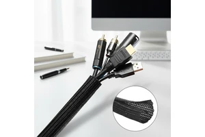PET Expandable Braided Cable Sleeve, Flame Retardant Abrasion Resistant for Wire Harness Protection, Custom Sizes
