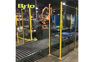 New Versatile Machine Protection Fence Anti-Spark Wire Mesh Guarding, Adjustable Panel Height Padlock Ready for Weld Cells