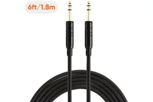 6.35mm Stereo TS/TRS Gold Plated Twisted Pair Braid Shielded Guitar Patch Cable for Electric Guitar and Bass Pedalboard Effects