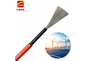 PV1-F High Voltage 4mm 6mm 10mm DC Copper Solar Cable XLPE Insulation Crosslinking Jacket 1000/1500V Rated Photovoltaic