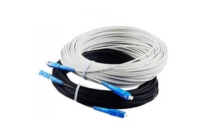Outdoor Fiber Optic Patch Cord 100m FTTH Drop Cable with LC SC Connector Ftth Drop Fiber Optic Cable SC UPC Data Transfer SM MM