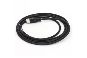 KRONZ Pre-assembled Circular Connectors Plug 5 M Cable Female Straight PVC Black Shielded Assembly M12 Connectors 5 Pin