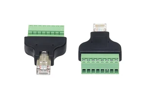 RJ45 to 8PIN Connector Adapter RJ45 Network Cable Connector Male and Female