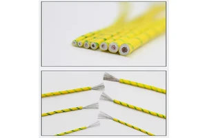 High Temperature Resistant Tinned Copper Stranded Fiberglass Braided Silicone Rubber Wire 600V Heating Equipment Wiring Cable