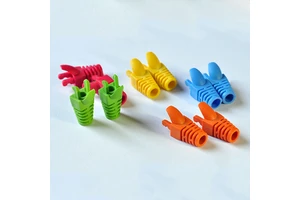 RJ45 Connector Boot Molding Grey PVC Ethernet Plug and Cable Rubber Boots Product Category Connectors
