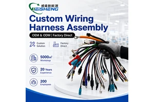 Custom Electric Wire Harness Cable Assembly for Motorcycle Automotive Use with Copper Core-Custom Size & Color