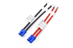 EC8 Lithium Battery Plug Cable 8Awg Soft Silicone Power Cable High Current Energy Storage Model Automobile Terminal Cable High