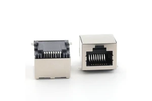 Network 8 Pin Jack RJ45 Socket Connector Surface Mount Single Port 8Pin RJ45 Female Connector