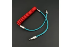 Aluminum Alloy Shell Spiral Curly Nylon Braided Type C PD 100W USB Data Cable Spring Coiled Wire Charging Cable Type C