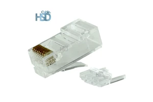 100 Pcs/pack Cat6A Ethernet Network Internal RJ45 Male Connector Unshielded 6A 8 Pin Type 8P8C Connector
