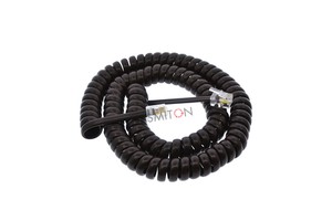 26AWG 28AWG 30AWG Spiral Phone Cable Spiral RJ9 4P4C 2m 3m 5m Black/White