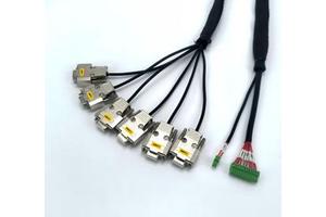 OEM ODM Custom FEP Insulation PVC Jacket Wire Harness D-Sub Connectors 9 Pin Metallic Shell Industrial Equipment