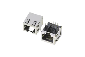 High Performance RJ45 Connector1 Port Tab Up 1000 Base-T Integrated MagJack For AI Server 5G Infrastructure & Edge Computing