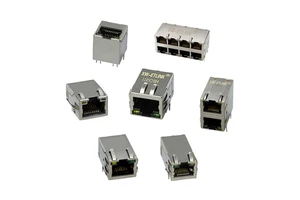Single Port Mid-mount Vertical Low Profile SMT Female RJ45 Socket LAN Rj45 Modular Jack Ethernet RJ45 Connector 5G 10G