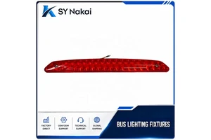 Universal 24V LED High Mount Stop Lamp Red OEM Third Brake Light for Kinglong Higer Bus Replacement