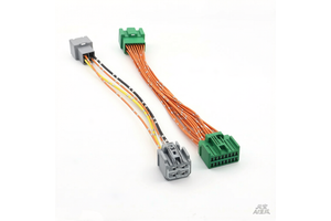 Car amplifier modification, audio DSP wiring harness special non-destructive plug and wire free modification