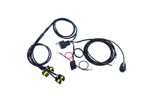 HOOHA Automotive Fog Lamp Wiring Harness Kit PBT for LED Fog Lights Rock Lights Headlight Installation Custom-made 48V AMP