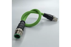 IP67 Custom M12 A-Coded 4 Pin Male RJ45 Connector Industrial Profinet Ethernet Cable Assembly Double Shielded Wire Harness