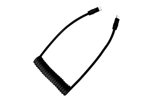 New Spring Coiled Spiral Curly Soft Liquid Silicone Aluminum Type C USB PD60/100W USB-C to Type-C Data Charging Cable for Phone