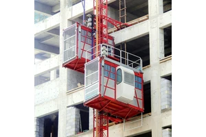 Heavy Duty VFD SC200 Sc100 Single Cabin Passenger Material Hoist Rack And Pinion Construction Elevator Machine For Building Site