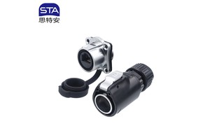 CAT6 M24 Waterproof Network Signal Power Plug Socket Ethercon Dual RJ45 Ethernet Adapter Metal Circular Connector