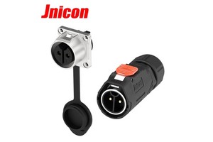 For Jnicon MJ24 Industrial Power Connector 50amp Circular Cable With 2 Pin Copper Contact Nylon Housing