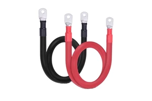 Silicone Solar Inverter Battery Cable with M8 Lug Terminal Harness 35mm2 50mm2 70mm2 for Lithium Battery Pack Energy Storage PV