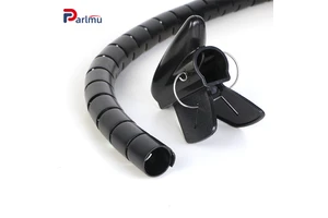 PE Plastic Spiral Wire Organizer Tube Cable Tidy Kit Cable Sleeves Cord Covered Spiral Winding Cable Management Tube