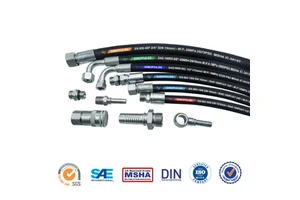 High Pressure SAE 100R2AT Hydraulic Hose EN853 2SN Oil Resistant Wire Braided Hose for Construction Mining Machinery