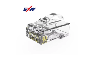 Factory Direct Sale UL Certificated Mating Cycle 1200 Times 50 Pack Cat6 Cat5e RJ45 Ends Connectors Rj45 8p8c UTP Network Plug
