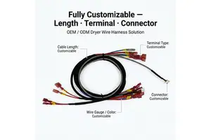 Customized 1.25-250 Silicone Wire Braided Mesh Industrial Use Personalized Wiring Harness Assemblies Male/Female Electronics