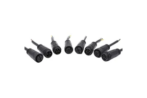 AHUA Power Supply 25A 2.5 2.0 1.5 2 Pin Molded Wire Male Female Waterproof M25 Cable Connector
