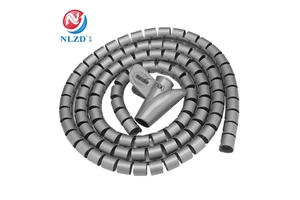 Spiral Binding Grey Cable Tidy Wrap Spiral Binding Organiser Kit Cable Sleeves