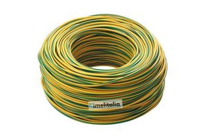 Unipolar Electric Cord Cable FS17 25 Meters T Roll In Yellow/Green 2.5mmq Conductor Section Electrical Wires